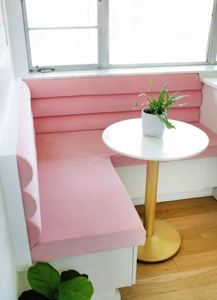 Building a Pink Channel Tufted Banquette