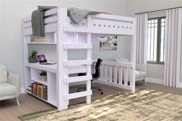 Building a Queen Size Loft Bed With a Desk