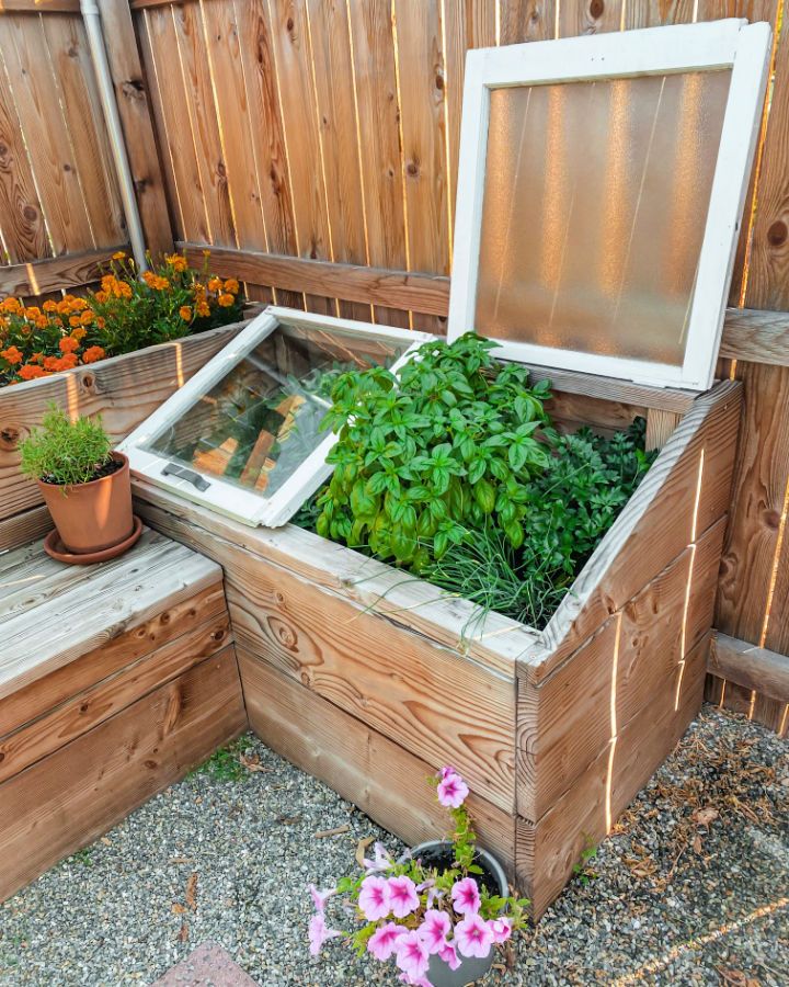 DIY Garden Cold Frame With Recycled Windows