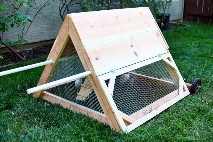 DIY Mobile Triangle Shaped Chicken Coop