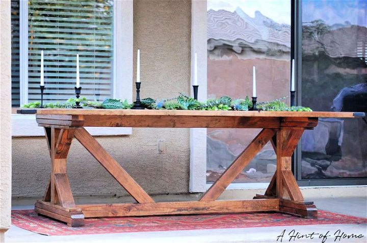 DIY Outdoor Dining Table at Home