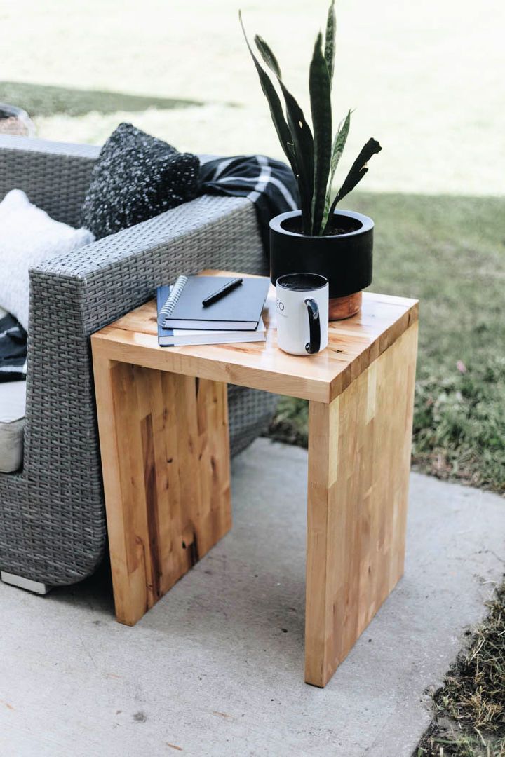 DIY Patio Wood Side Table on a Budget