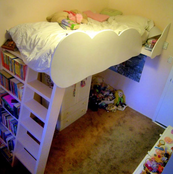 Loft Beds Idea With Bookshelf Ladders