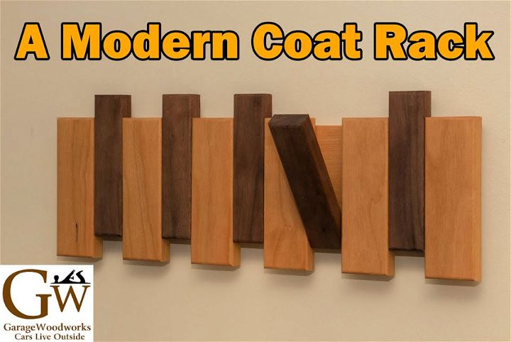 Modern DIY Coat Rack Using Wood