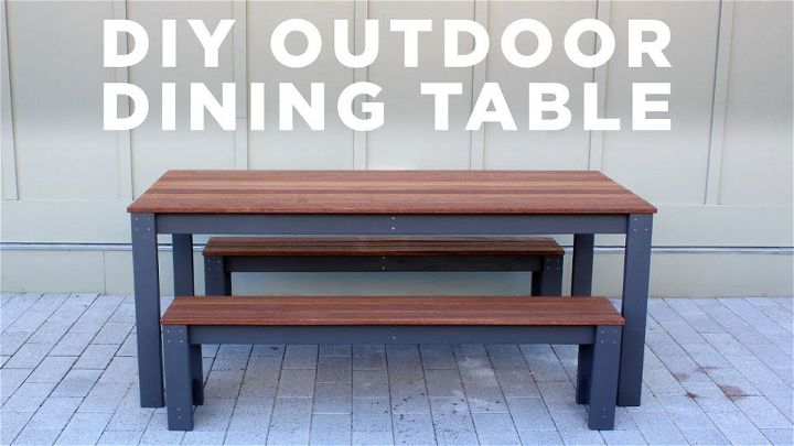 Modern DIY Outdoor Table and Benches