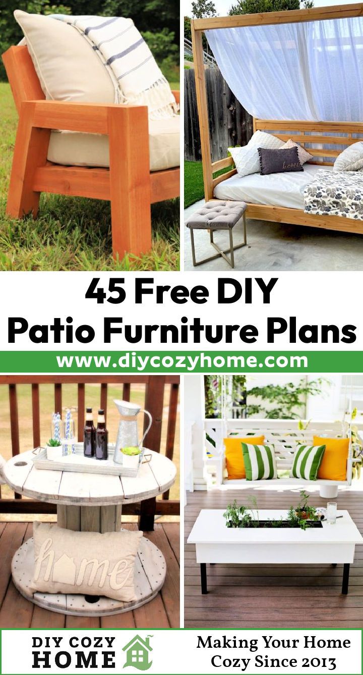 45 free DIY outdoor furniture plans (build patio furniture)