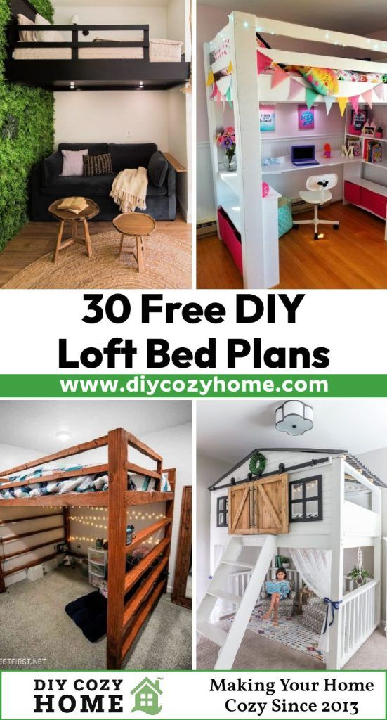 30 Free DIY Loft Bed Plans (How to Build a Loft Bed) - DIY Cozy Home