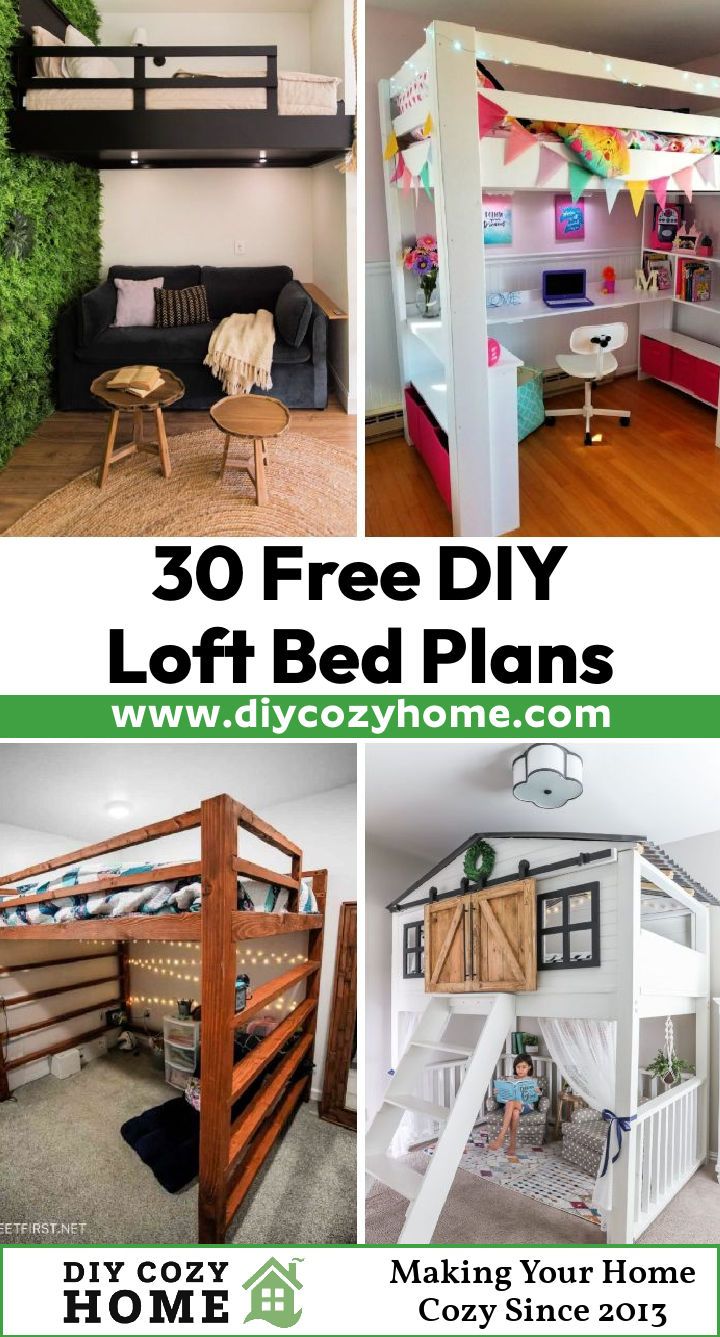 30 free DIY loft bed plans (how to build a loft bed)