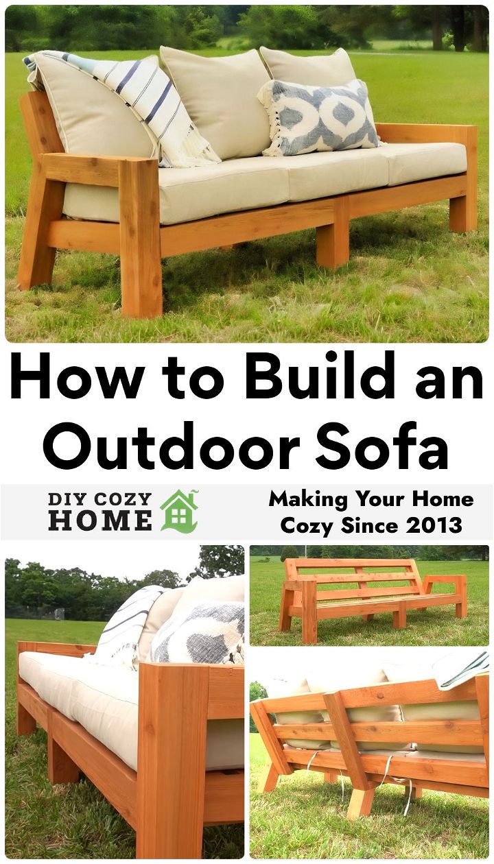 build an outdoor sofa with building plans