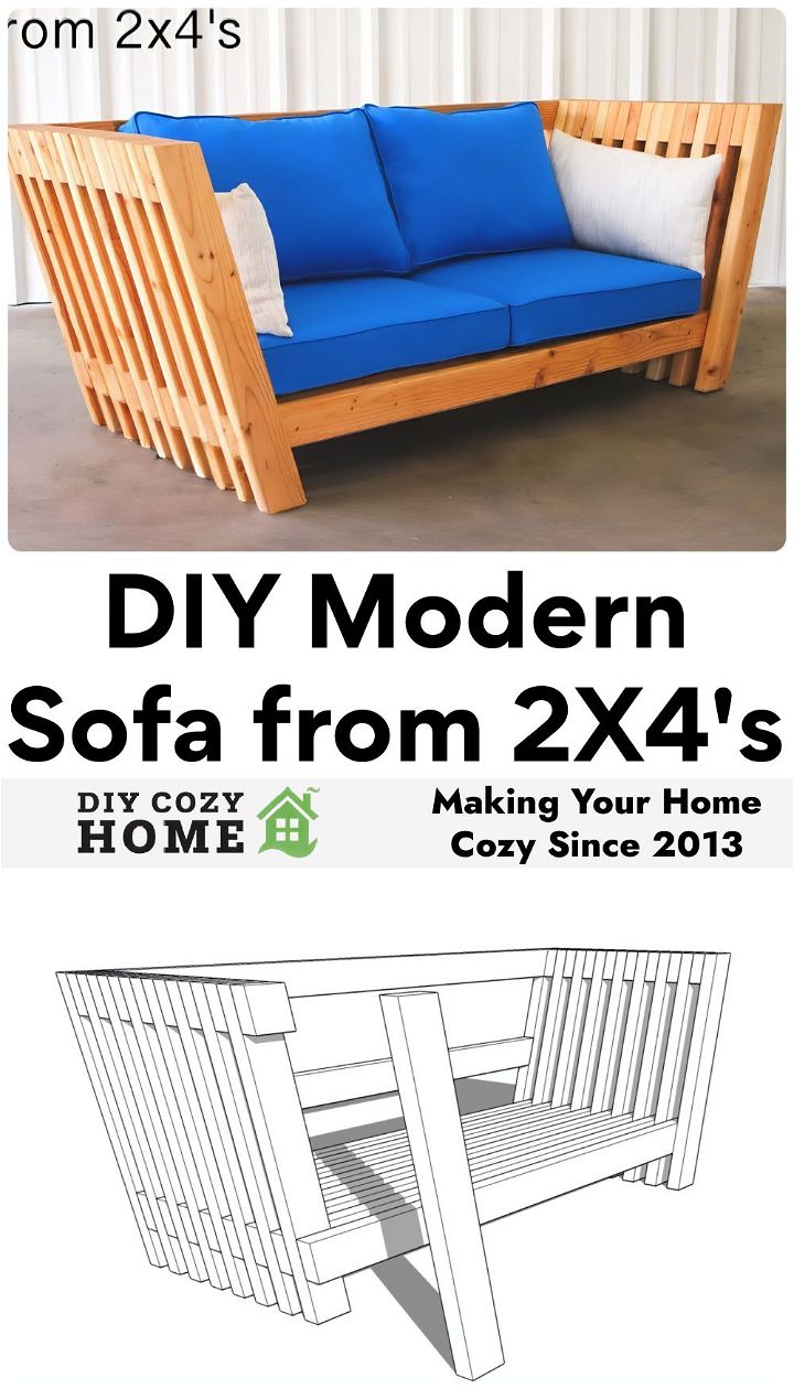 diy modern sofa for indoor and outdoor easily