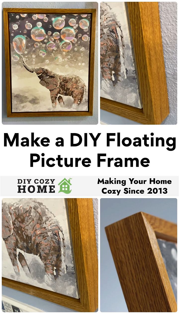 make a DIY floating picture frame